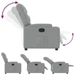 vidaXL Fauteuil inclinable en tissu gris clair