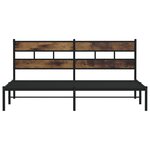 vidaXL Cadre de lit en métal sans matelas chêne fumé 193x203 cm