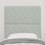 vidaXL Tête de Lit LED Argyle Manuel Gris clair 80 cm Velours