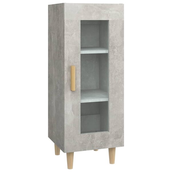 vidaXL Buffet Gris béton 34 5x34x90 cm Bois d'ingénierie