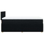 vidaXL Sommier à lattes de lit avec matelas Noir 100x200 cm Tissu