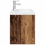 vidaXL Meuble lavabo avec bassin et robinet intégrés vieux bois