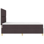 vidaXL Lit à ressorts avec matelas Marron foncé 140 x 200 cm tissu