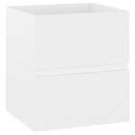 vidaXL Armoire d'évier avec lavabo intégré blanc bois d'ingénierie