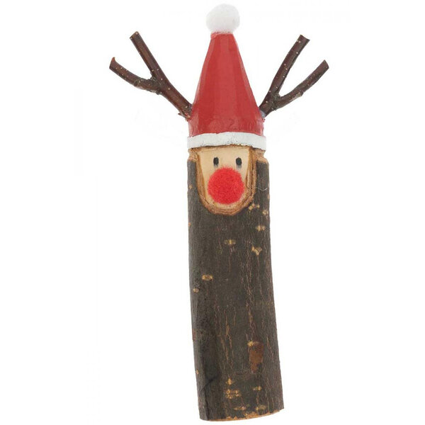 Renne en Bois Décoratif - Figurine Artisanale 7 x 12.5cm