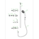 SCHÜTTE Ensemble de barre de douche FRESH chrome
