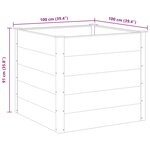 vidaXL Lit surélevé de jardin WPC 100x100x91 cm Gris