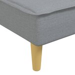 vidaXL Canapé-lit en forme de L gris clair 255x140x70 cm tissu