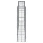 vidaXL Paniers à gabions arqués 3 Pièces 400x50x180/200 cm Fer galvanisé
