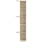 vidaXL Étagère d'angle murale chêne sonoma bois d'ingénierie