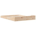 vidaXL Cadre de lit Marron 140 x 190 cm Bois massif en pin