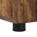 vidaXL Ensemble de mobilier de salle de bain 3 Pièces Chêne fumé