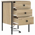 vidaXL Cabinet de chevet 2 Pièces Chêne sonoma 42 x 41 x 61 cm