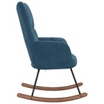 vidaXL Chaise à bascule Bleu Velours