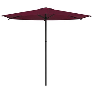 vidaXL Parasol de jardin 270 x 270 cm Polyester Rectangulaire Bordeaux