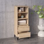vidaXL Buffet haut Chêne sonoma 40x36x110 cm Bois d'ingénierie