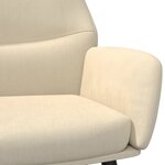 vidaXL Chaise de relaxation Crème Tissu