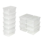 Tectake 24 boîtes de rangement plastique