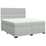 vidaXL Sommier à lattes de lit et matelas Gris clair 180x200cm Velours