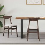 vidaXL Chaises de salle à manger 2 Pièces Marron Clair 42 x 47.5 x 81 cm