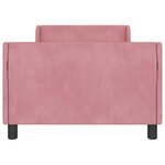 vidaXL Cadre de lit pour enfants avec tête de lit Rose 90 x 200 cm