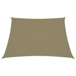 vidaXL Voile de parasol Tissu Oxford trapèze 2/4x3 m Beige