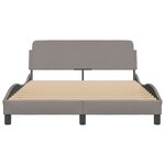 vidaXL Cadre de lit sans matelas taupe 140x190 cm tissu