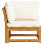 vidaXL Canapé d'angle de jardin coussins 73x73x65cm bois massif acacia