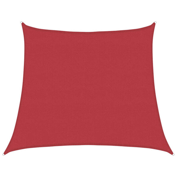 vidaXL Voile d'ombrage 160 g/m² Rouge 4/5x4 m PEHD