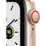 Apple Watch SE GPS + Cellular, 40mm Boîtier en Aluminium Or avec Bracelet Sport Rose des Sables