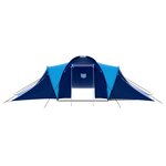 vidaXL Tente de camping Tissu 9 personnes Bleu foncé et bleu