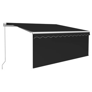vidaXL Auvent manuel rétractable avec store 3x2 5 m Anthracite