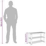 vidaXL Étagère à chaussures 2 en 1 et dessus banc Bois de sapin massif