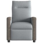 vidaXL Fauteuil de massage inclinable Gris clair Tissu