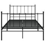 vidaXL Cadre de lit sans matelas noir métal 120x200 cm