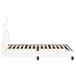 vidaXL Cadre de lit pour enfants avec tête de lit Blanc 90 x 200 cm PU