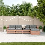 vidaXL Salon de jardin 5 Pièces avec coussins bois massif douglas