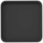 vidaXL Plateau carré à fleurs 24 Pièces Noir 36 x 36 x 2.5 cm Plastique