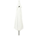 Parasol de jardin vidaXL ø395x245 cm Blanc sable