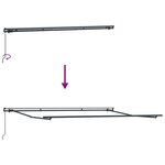 vidaXL Auvent manuel rétractable marron 400x300 cm