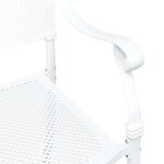 vidaXL Chaise de jardin 2 Pièces Blanc 55 x 55 x 92 5cm Aluminium