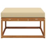 vidaXL Pouf d'Extérieur Bois d'Acacia Massif Naturel