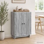 vidaXL Buffet Sonoma gris 66 x 34 5 x 90 cm Bois d'ingénierie