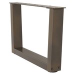 vidaXL Pieds de table basse en forme de V  2 pièces  acier naturel  60 x (30-31 3) cm