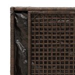vidaXL Banc de rangement extérieur coussin marron 100cm résine tressée