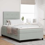 vidaXL Lit à ressorts avec matelas Gris clair 120 x 200 cm Velours
