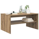 vidaXL Table basse Chêne artisanal 80 x 50 x 40 cm Bois d'ingénierie