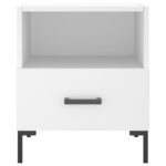 vidaXL Tables de chevet 2 Pièces blanc 40x35x47 5 cm bois d’ingénierie