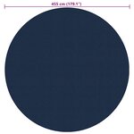 vidaXL Film solaire de piscine flottant PE 455 cm Noir et bleu