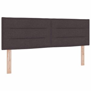 vidaXL Tête de lit Autre avec tête de lit Marron foncé 160 cm tissu
